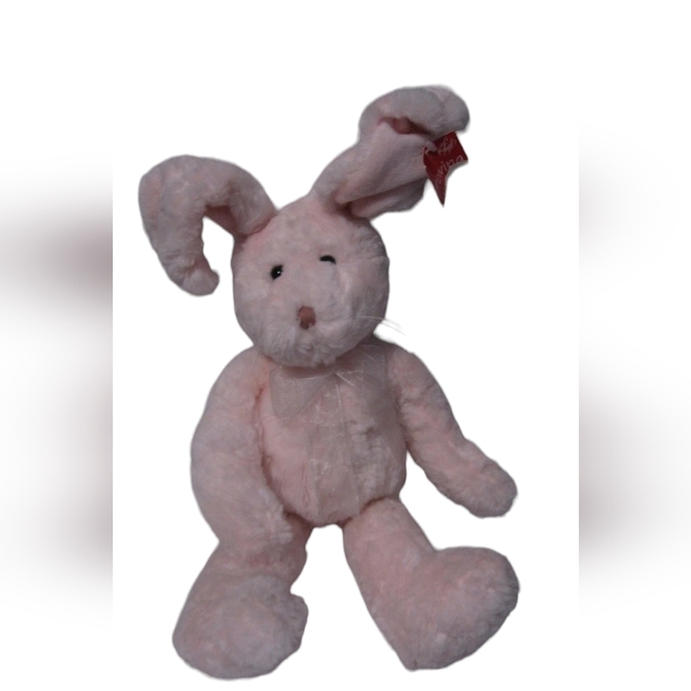 1996 CHOSUN LORD & TAYLOR 'growing up' plush PINK bunny rabbit bendable ears 17"